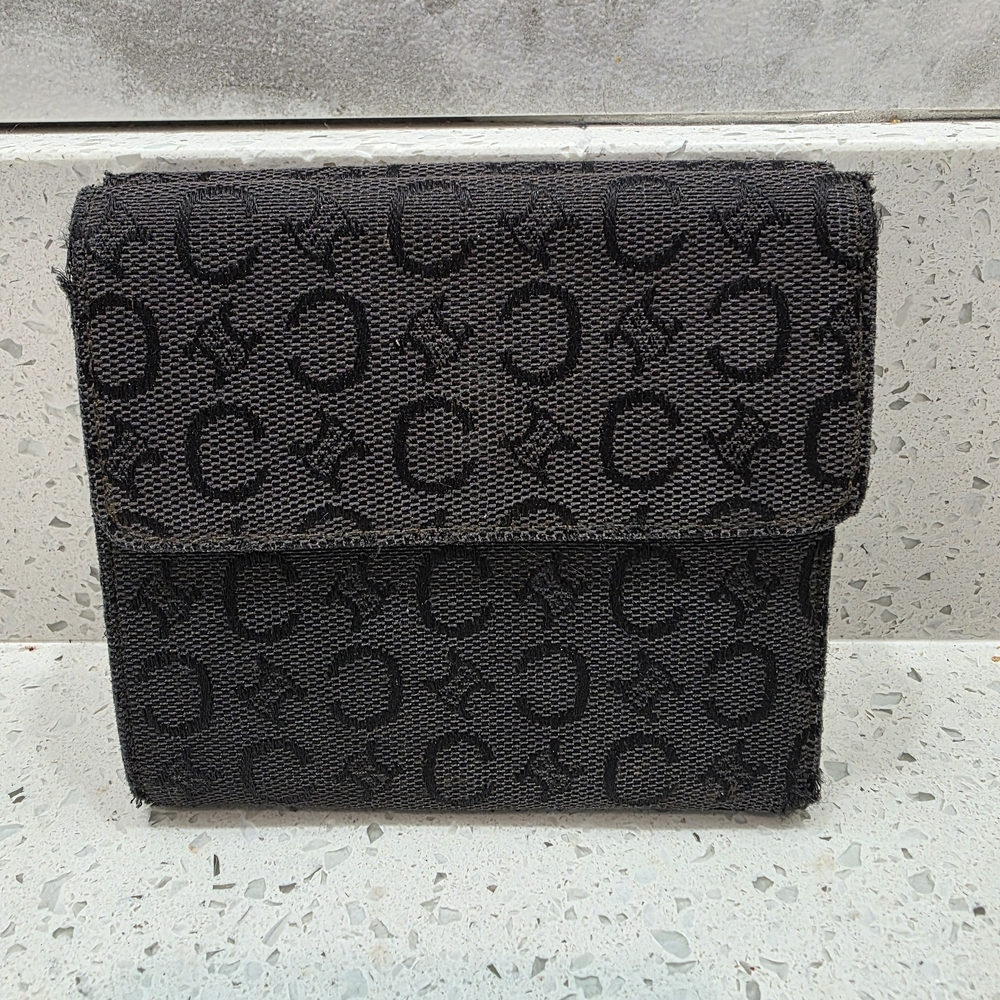 Celine Monogram Black And Gray Bifold Wallet - Goooooood